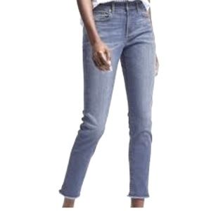 Banana republic skinny jeans size 29 frayed bottom light-medium wash
